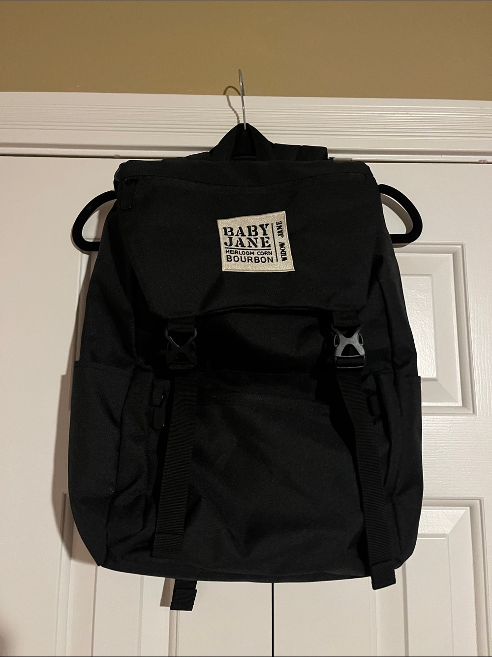 Black Canvas Backpack for Men